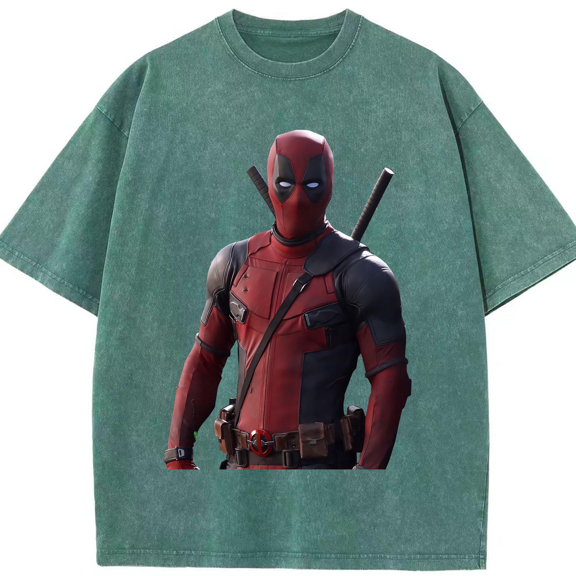 （画像用） Deadpool デッドプール 綿100% ヴィンテージ風 半袖Tシャツ（フロントプリント）